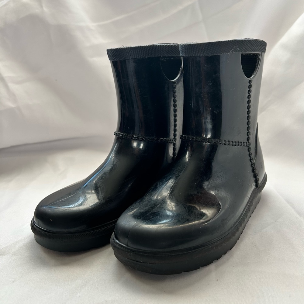 UGG Little Kids Black Rain Boots Size 12